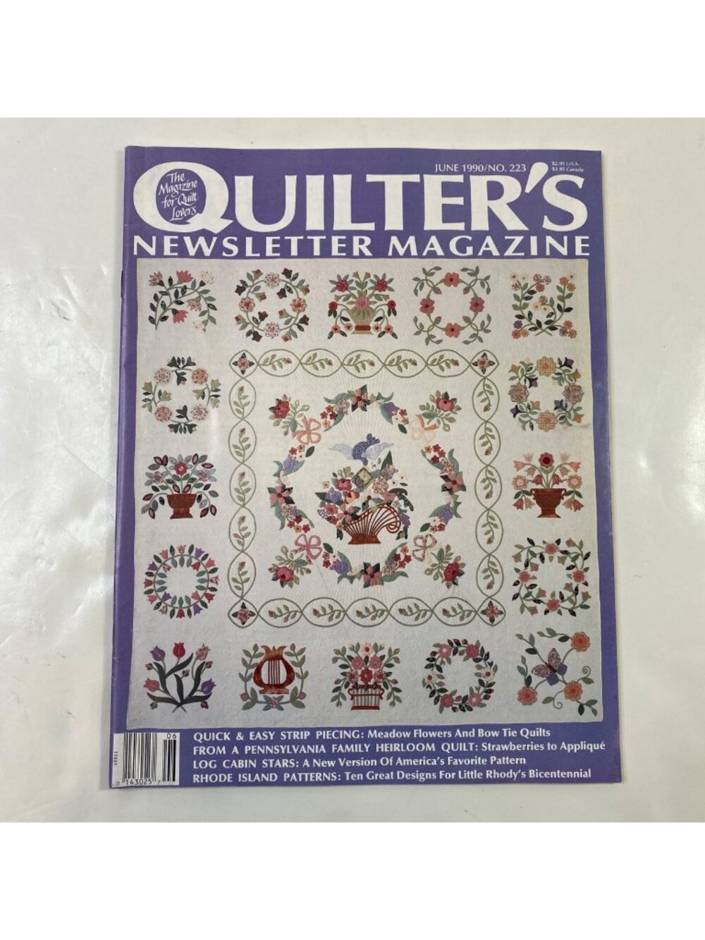 Quilters Newsletter Magazine June 1990 No. 223 Vintage Quilting Patterns